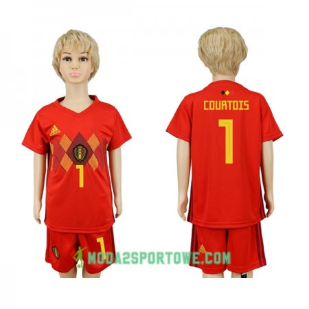 Koszulka Belgia Courtois 1 Dziecięcy Mistrzostwa Świata 2018 Domowe Stroje Piłkarskie